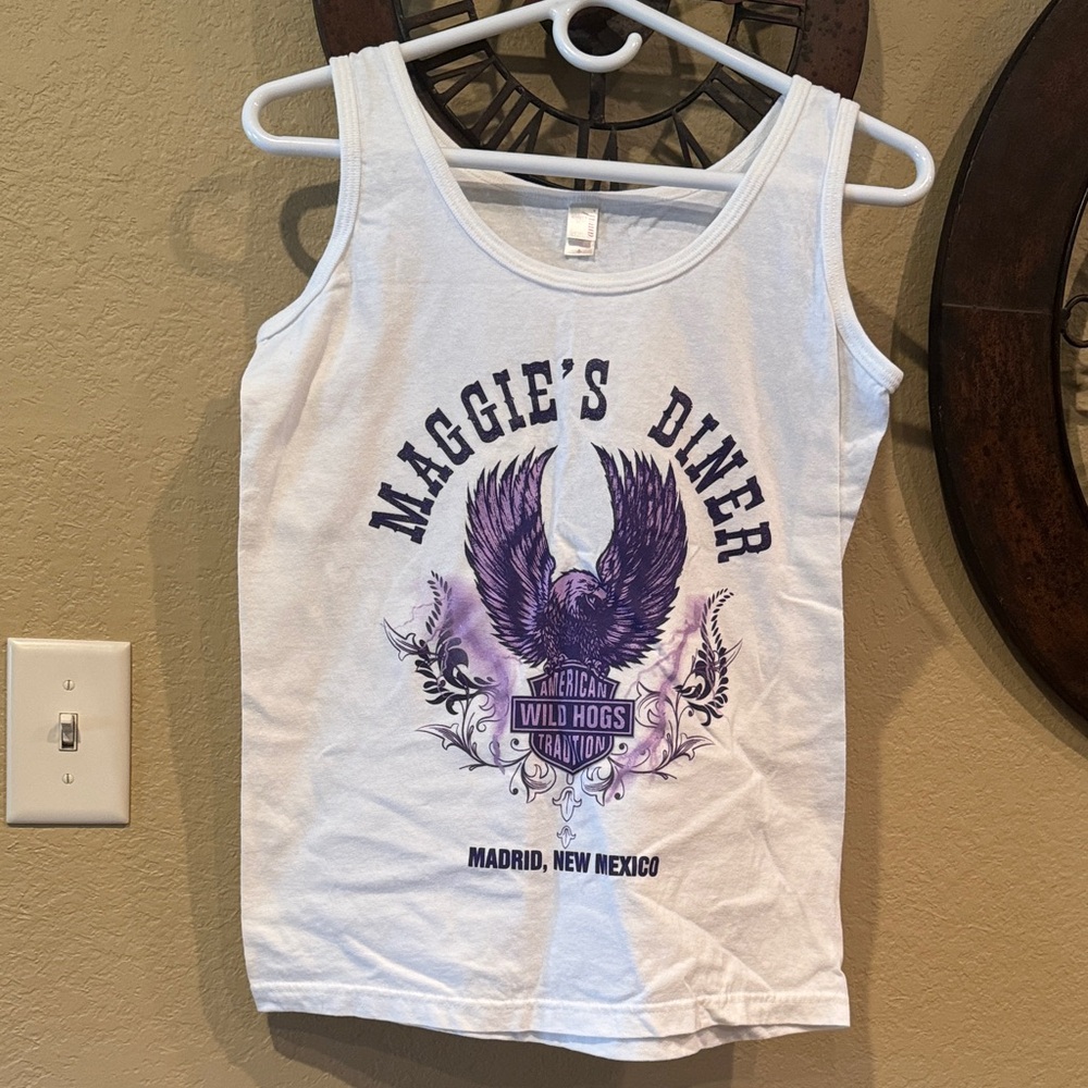 Motorcycle Purple Graphic Tank Top